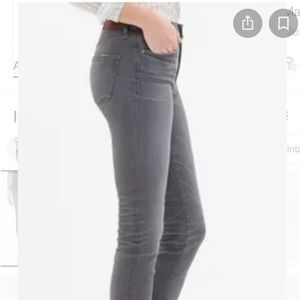 Madewell 9” skinny gray jeans